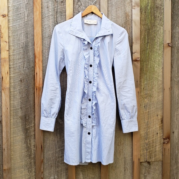 Anthropologie Blue Bird Shirting shirt dress - Picture 4 of 5